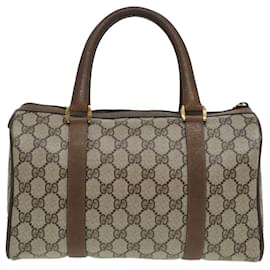 Gucci-Sac Boston en PVC beige GG Supreme Web Sherry Line de GUCCI 116 02 006 Auth ep4871-Beige