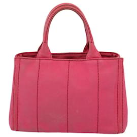 Prada-PRADA Canapa PM Sac à main en toile 2way Rose Auth ep4923-Rose