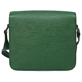Louis Vuitton-LOUIS VUITTON Epi Cartouchiere MM Shoulder Bag Green M52244 LV Auth 80340-Green