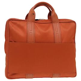 Hermès-HERMES Acapulco Odinatur Sac à main en toile et cuir orange Auth bs16494-Orange