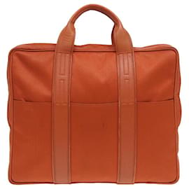 Hermès-HERMES Acapulco Odinatur Sac à main en toile et cuir orange Auth bs16494-Orange