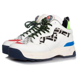 Fendi, tênis T REX de couro branco Branco Multicor