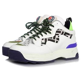 Fendi-Fendi, White leather T REX sneakers-White,Multiple colors