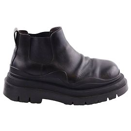 Bottega Veneta Leather Pull Boots Black
