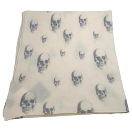 Autre Marque-Skull Cashmere Ivory Skull Cashmere Wrap-Cream