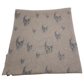 Autre Marque-Skull Cashmere Beige Skull Cashmere Wrap-Beige