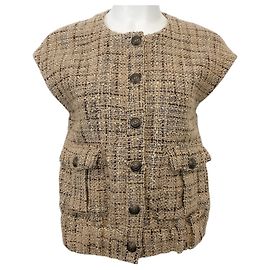 L'Agence Agentur Camel Tweed Uma Weste Braun