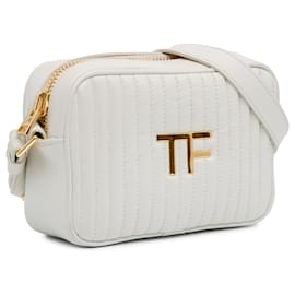 Tom Ford-Sac à bandoulière en cuir matelassé Tom Ford blanc TF-Blanc