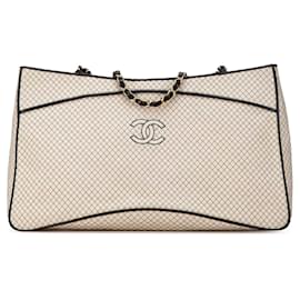 Chanel-Tote en jersey matelassé beige Chanel CC-Beige