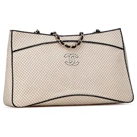 Chanel-Tote en jersey matelassé beige Chanel CC-Beige