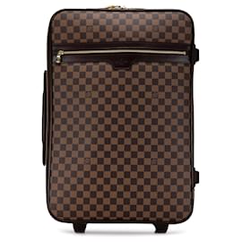 Louis Vuitton-Sac de voyage Pegase 55 Damier Ebene Louis Vuitton marron-Marron