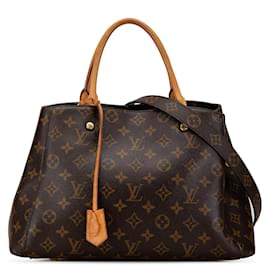 Louis Vuitton-Sac à main Montaigne MM Monogram Louis Vuitton marron-Marron