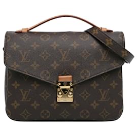 Louis Vuitton-Brown Louis Vuitton Monogram Pochette Metis Satchel-Brown