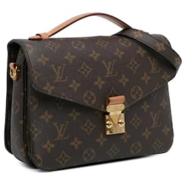 Louis Vuitton-Brown Louis Vuitton Monogram Pochette Metis Satchel-Brown