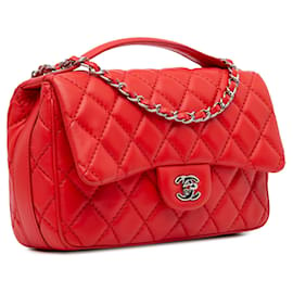 Chanel-Sac à bandoulière Medium Easy Carry Flap de Chanel rouge-Rouge