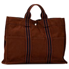 Hermès-Sac tote Fourre Tout MM Hermès marron-Marron