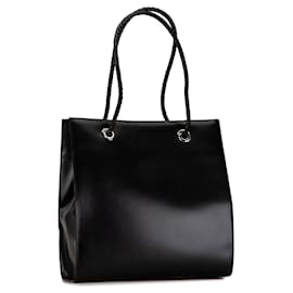 Cartier-Sac fourre-tout en cuir noir Cartier Panthère-Noir