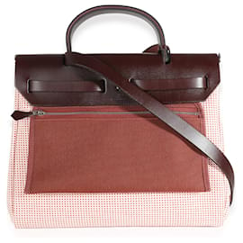 Hermès-Hermès Écru Brique Mauve Rose Rouge Sellier Criss Viking Vache Hunter Herbag Zip-Rose,Orange,Jaune