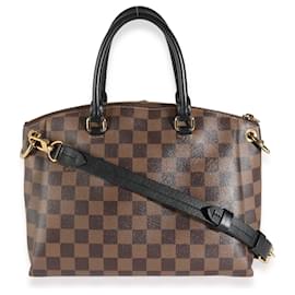 Louis Vuitton-Sac Odeon PM en toile Damier Ebene noire Louis Vuitton-Marron,Noir