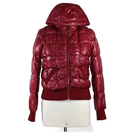Autre Marque Post Card Down Jacket Bordeaux Red Dark red