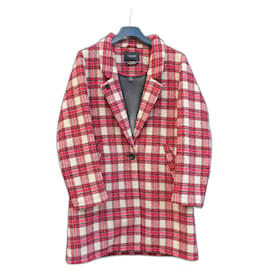 Scotch and Soda British style striped mixed wool jacket Pink Red Beige