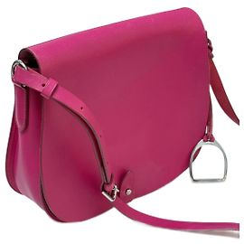 Ralph Lauren Collection Ralph Lauren Equestrian Vachetta Saddle Bag Pink