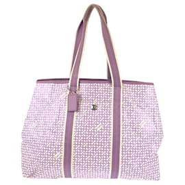 Coach-Sac fourre-tout en PVC violet et blanc Op Art de Coach-Violet