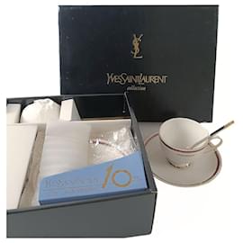 Saint Laurent-Yves Saint Laurent 5-piece porcelain tea set-White