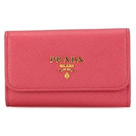 Prada-Prada Saffiano Leather Key Case -Pink