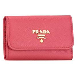Prada-Prada Saffiano Leather Key Case -Pink