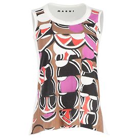 Top stampato Marni in cotone multicolore Multicolore Altro