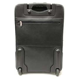 Bally-Bally Leather Bag Carry-on Suitcase-Black