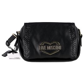 Bolsa transversal Love Moschino em couro sintético preto Preto