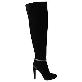 Fendi Over-the-Knee Boots in Black Suede Black