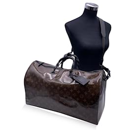 Louis Vuitton-Monogram Glaze Keepall Bandouliere 50 Bag M43899 Black-Brown