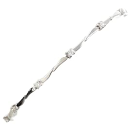 Autre Marque-K18 White Gold Diamond Bracelet-Other