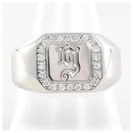 Autre Marque-PT900 Platinum Diamond Ring 19.5-Other