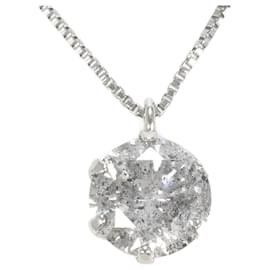 Autre Marque-PT900 Platinum PT850 Necklace Diamond 0.65ct-Other