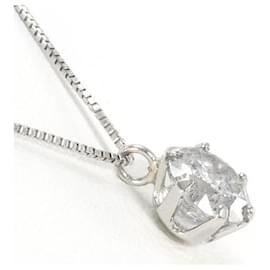 Autre Marque-PT900 Platinum PT850 Necklace Diamond 0.65ct-Other