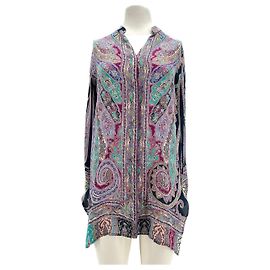 ETRO Tops T.FR 38 Seta Multicolore