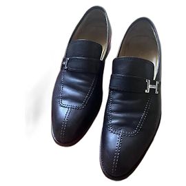 Hermès Mocassini in pelle nera per uomo Hermes 44 EU Nero