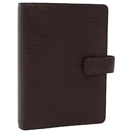 Louis Vuitton-LOUIS VUITTON Epi Agenda MM Day Planner Cover Mocha R2004D LV Auth 78994-Brown
