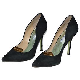 Autre Marque Escarpins Giannico en daim noir taille 36 IT Noir
