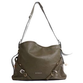 GIVENCHY - Bolsa de ombro Voyou Medium em couro verde cáqui Verde