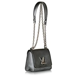 Louis Vuitton-Silver Louis Vuitton Epi Twist Crossbody Bag-Silvery