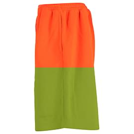 Balenciaga-Balenciaga Jogger Shorts in Orange Cotton-Orange,Coral