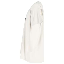 Balenciaga-Balenciaga 'Be Different' T-Shirt in Cream Cotton-White