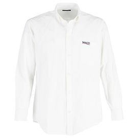 Camiseta de campaña política Balenciaga en algodón blanco Blanco
