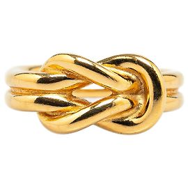 Hermès Gold Plated Atame Schalring Golden