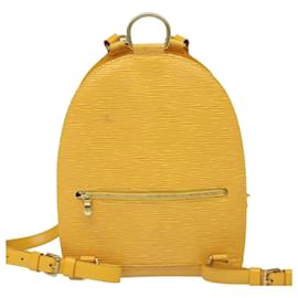 Louis Vuitton-LOUIS VUITTON Epi Mabillon Backpack Yellow M52239 LV Auth 83123-Yellow